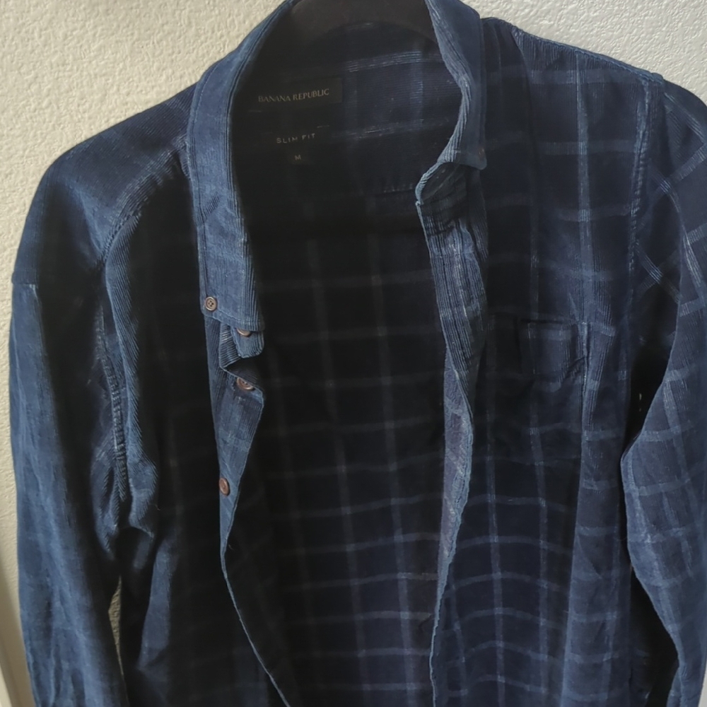 Banana Republic Navy Checkered Shirt